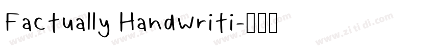 Factually Handwriti字体转换